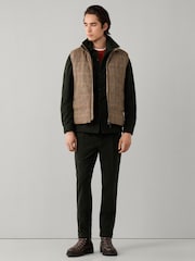 Hackett Wool Blend Tattersall Padded Gilet - Εικόνα 5 από 11
