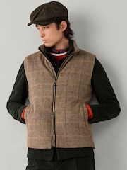Hackett Wool Blend Tattersall Padded Gilet - Εικόνα 8 από 11