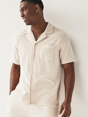 Lyle & Scott Natural Towelling Resort Shirt - Image 2 of 4