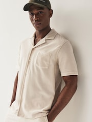 Lyle & Scott Natural Towelling Resort Shirt - Image 3 of 4