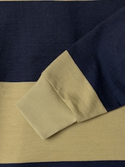 Hackett Blue Classic Fit Harry Stripe Rugby Shirt - Image 3 of 4