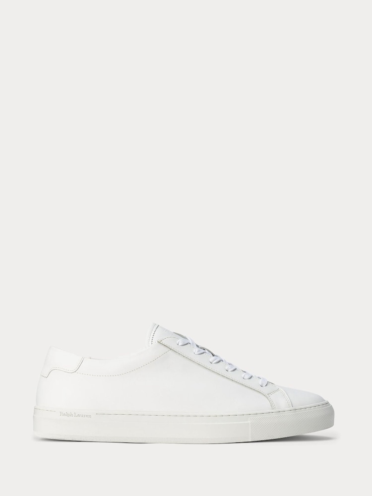 Polo Ralph Lauren White Jermain Lux Trainers - Image 2 of 5