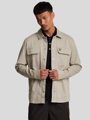 Lyle & Scott Ecru White Big Bedford Co-ord Overshirt - Image 1 of 5