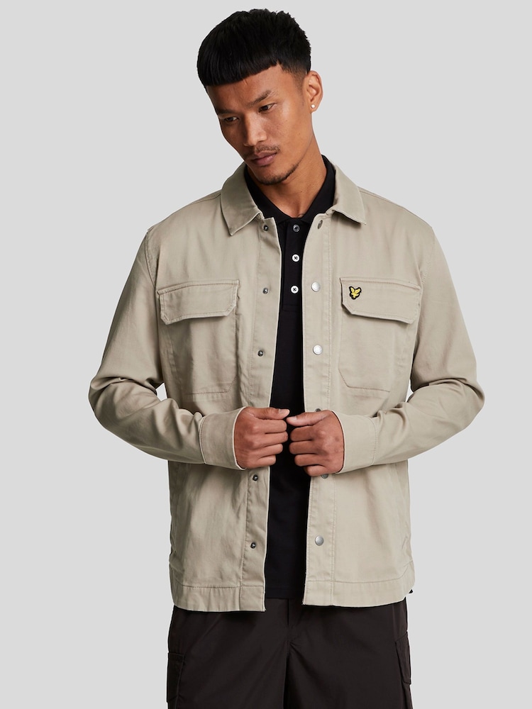 Lyle & Scott Ecru White Big Bedford Co-ord Overshirt - Image 1 of 5