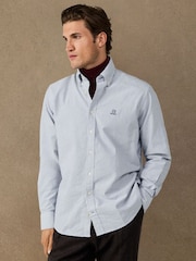 Lys Blå - Hackett Classic Fit Striped Oxford Shirt - Bilde 1 av 5