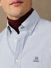 Lys Blå - Hackett Classic Fit Striped Oxford Shirt - Bilde 4 av 5