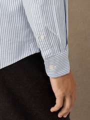 Lys Blå - Hackett Classic Fit Striped Oxford Shirt - Bilde 5 av 5