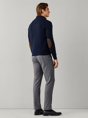 Hackett Blue Lambswool Quarter Zip Jumper - Image 4 of 7
