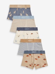 Blue/Grey Mini Bright Trunks 5 Pack (2-10yrs) - Image 1 of 8
