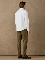 Hackett White Classic Fit Solid Oxford Shirt - Image 3 of 4