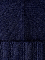 Hackett Blue Pure Cashmere Beanie Hat - Image 4 of 4