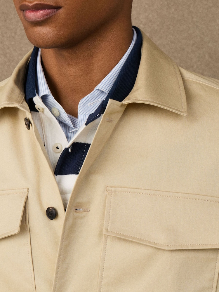 Hackett Brown Heritage Overshirt - Image 2 of 8 Hackett Brown Heritage Overshirt - Image 2 of 8