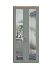 Wiemann Sage Green Truro Double Mirror Semi Fitted Wardrobe - Image 2 of 4