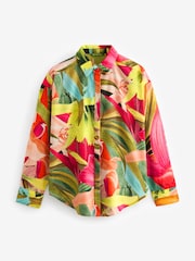 Kew Collection Multi Tropical Floral Print Long Sleeve Shirt - Image 5 of 6