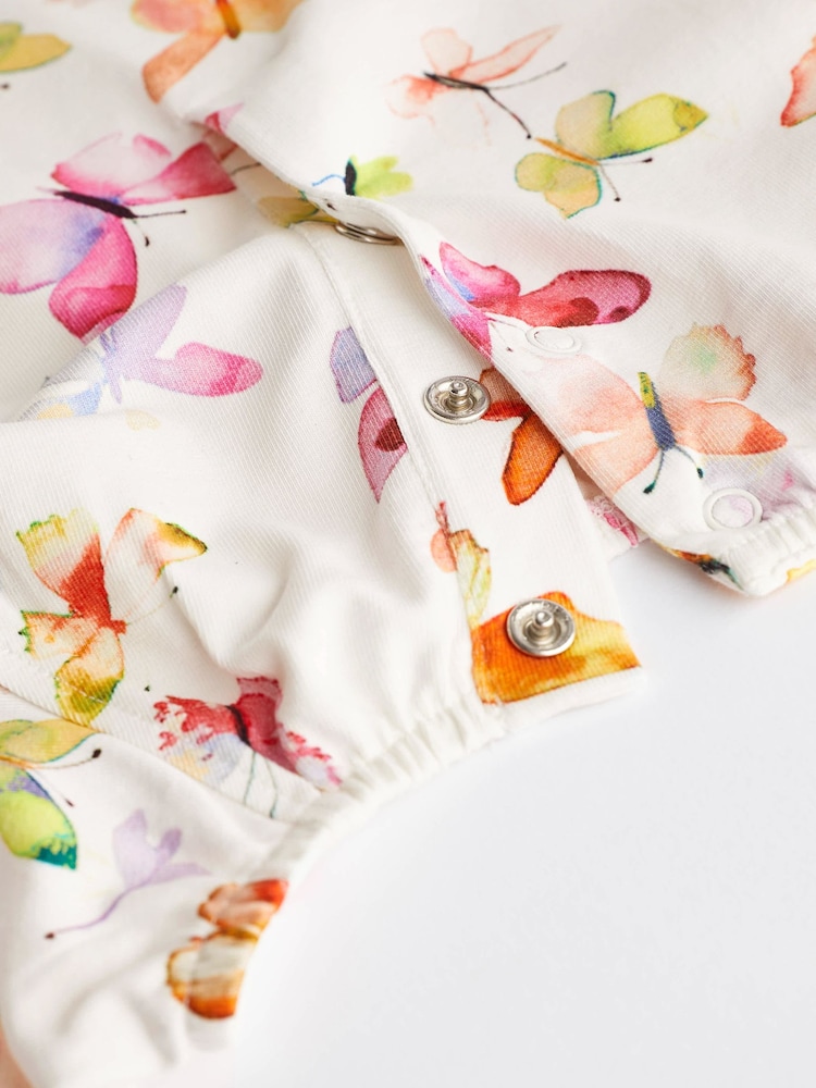 Pink Butterfly Baby Rompers 2 Pack - Image 8 of 8