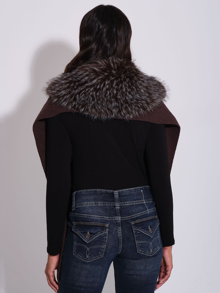 South Beach Faux Fur Collar Scarf - Imagen 2 de 4