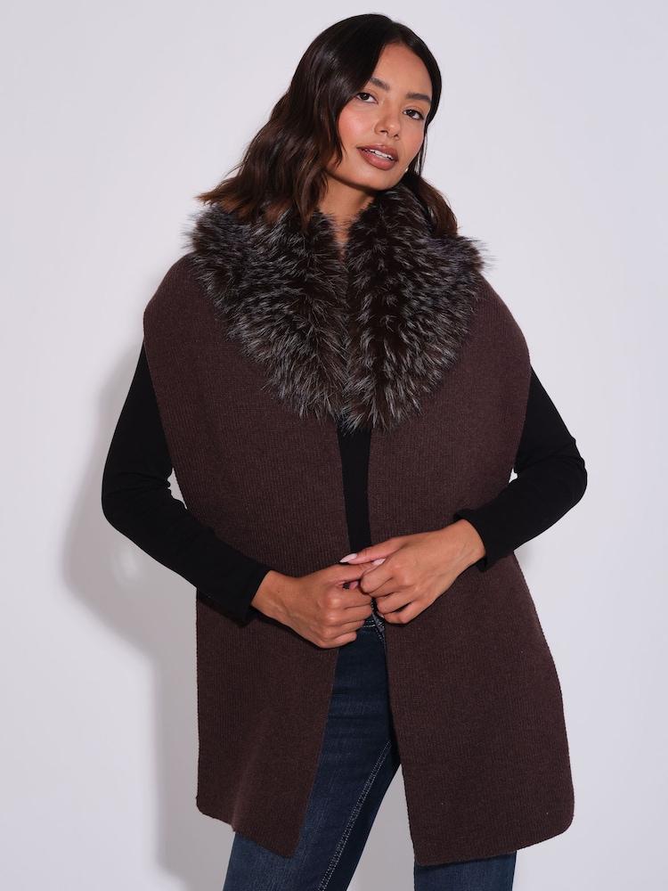 South Beach Faux Fur Collar Scarf - Imagen 4 de 4