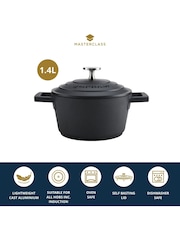 MasterClass Black Cast Aluminium 2.5L Casserole Dish - Image 4 of 5