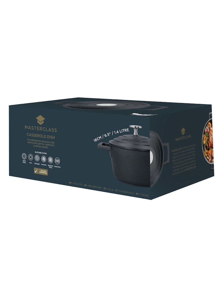 MasterClass Black Cast Aluminium 2.5L Casserole Dish - Image 5 of 5 MasterClass Black Cast Aluminium 2.5L Casserole Dish - Image 5 of 5