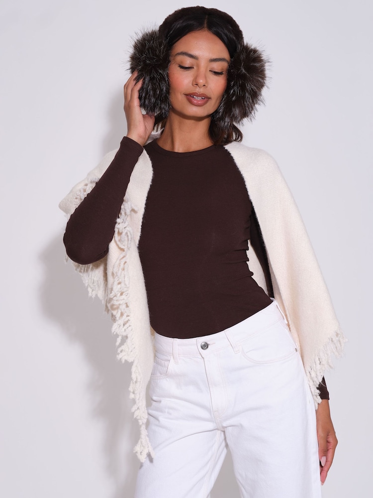 South Beach Brown Fluffy Earmuffs - Image 4 of 4