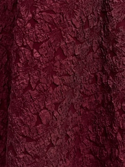 French Connection Red Milenda Jacquard Midi Dress - Image 7 of 7