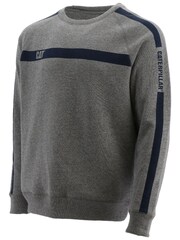CAT® Grey Icon Stripe Crew Neck Sweater - Image 1 of 2