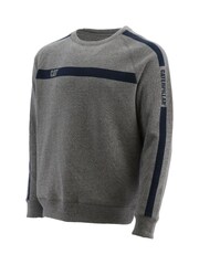 CAT® Grey Icon Stripe Crew Neck Sweater - Image 2 of 2