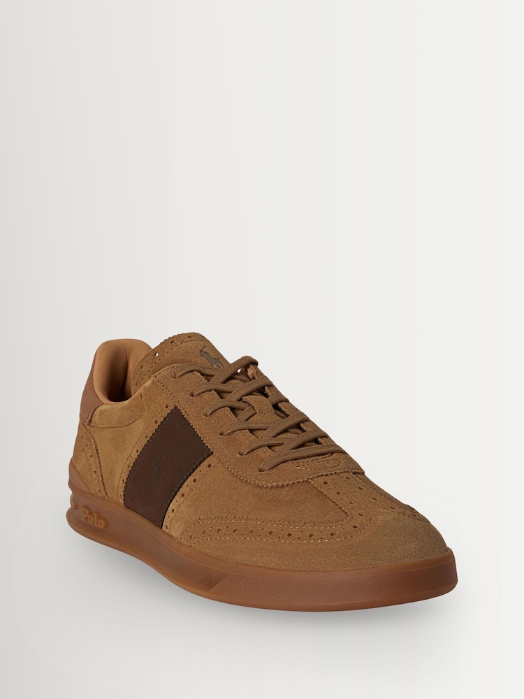 Polo Ralph Lauren Brown Heritage Aera Trainers - Image 2 of 3 Polo Ralph Lauren Brown Heritage Aera Trainers - Image 2 of 3