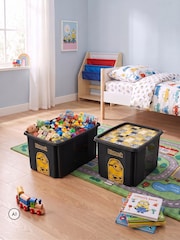 Keeeper 2 Pack Black 30L Minions Turning Stacking Boxes - Image 6 of 6