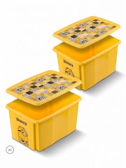 Keeeper 2 Pack Yellow 30L Minions Turning Stacking Boxes - Image 2 of 6