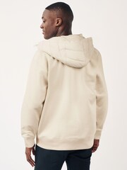 Ecru Cream Quilted Hybrid Zip-Through Jacket - Image 2 of 8