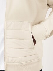 Ecru Cream Quilted Hybrid Zip-Through Jacket - Image 5 of 8