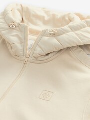 Ecru Cream Quilted Hybrid Zip-Through Jacket - Image 7 of 8