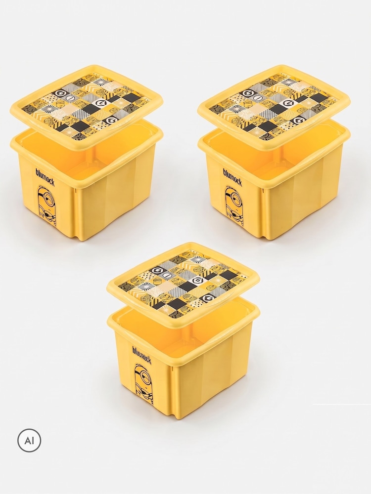 Keeeper 3 Pack 15L Minions Turning Stacking Boxes - Εικόνα 2 του 6 Keeeper 3 Pack 15L Minions Turning Stacking Boxes - Εικόνα 2 του 6