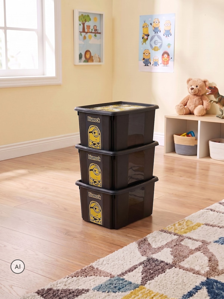 Keeeper 3 Pack 15L Minions Turning Stacking Boxes - Εικόνα 1 του 6 Keeeper 3 Pack 15L Minions Turning Stacking Boxes - Εικόνα 1 του 6