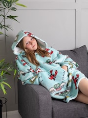Vanilla Underground Blue Friends Girls Blanket Hoodie - Image 1 of 9