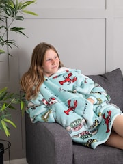 Vanilla Underground Blue Friends Girls Blanket Hoodie - Image 3 of 9