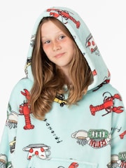 Vanilla Underground Blue Friends Girls Blanket Hoodie - Image 8 of 9