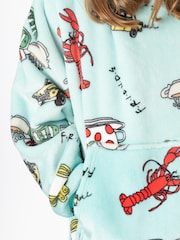 Vanilla Underground Blue Friends Girls Blanket Hoodie - Image 9 of 9