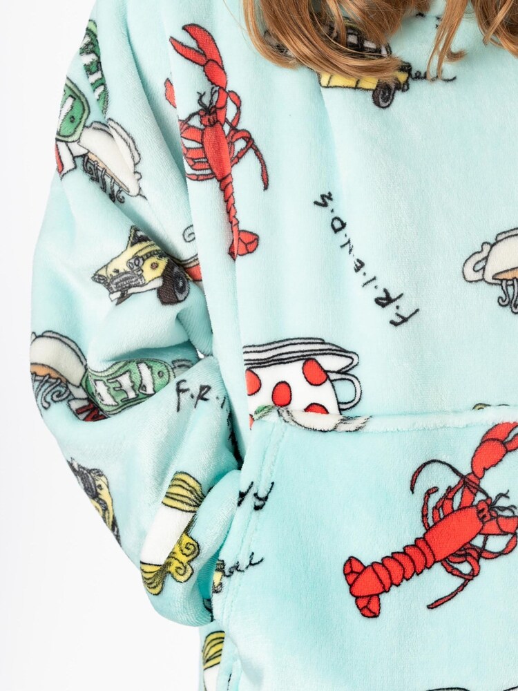 Vanilla Underground Blue Friends Girls Blanket Hoodie - Image 9 of 9