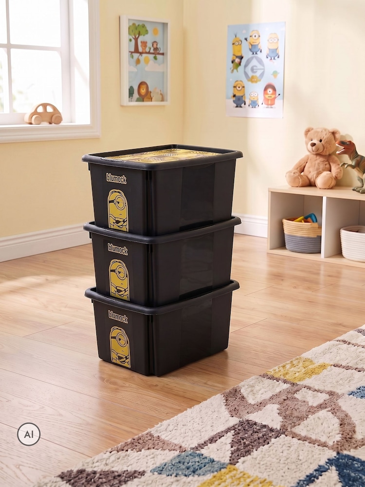Keeeper 3 Pack 24L Minions Turning Stacking Boxes - Εικόνα 1 του 6 Keeeper 3 Pack 24L Minions Turning Stacking Boxes - Εικόνα 1 του 6