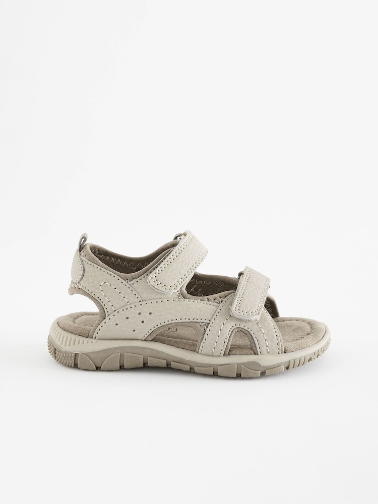 Neutrale Farbe - Trekking-Sandalen mit Klettverschluss - Bild 2 von 6