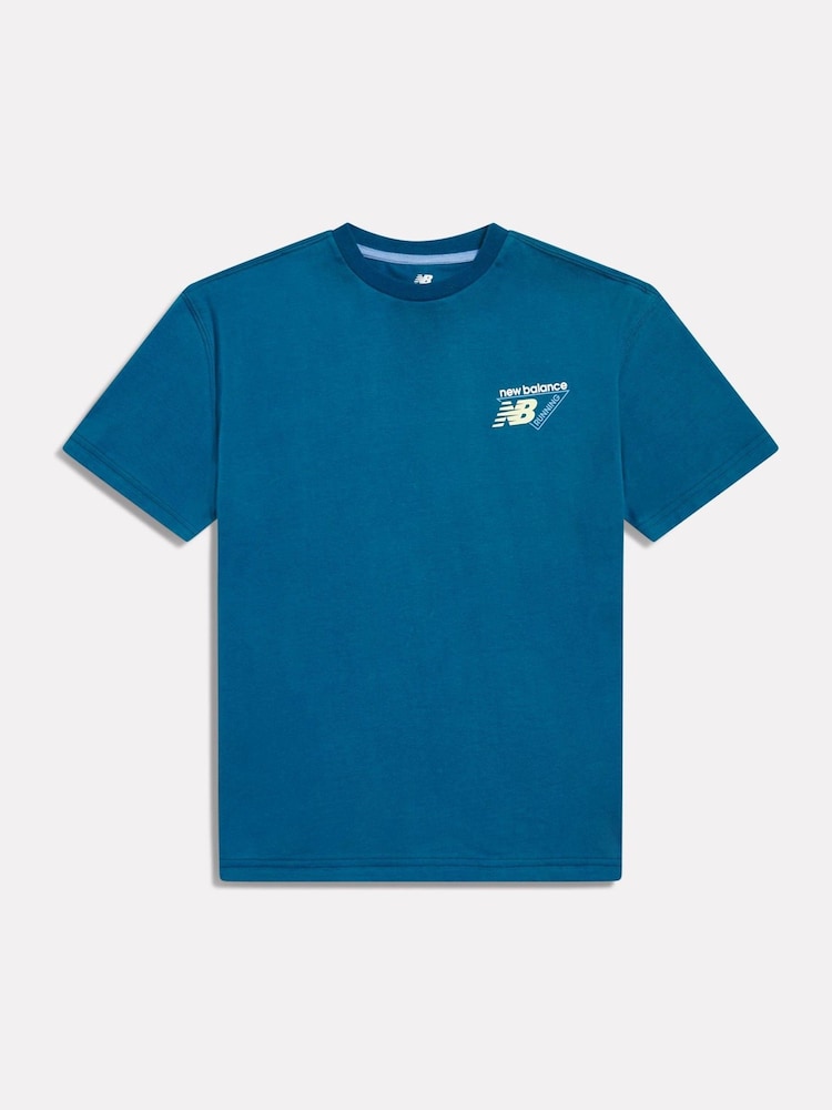 New Balance Blue Athletics Running Graphic T-Shirt - Image 1 of 4 New Balance Blue Athletics Running Graphic T-Shirt - Image 1 of 4