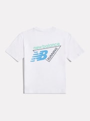 New Balance White Athletics Running Graphic T-Shirt - Image 2 of 4