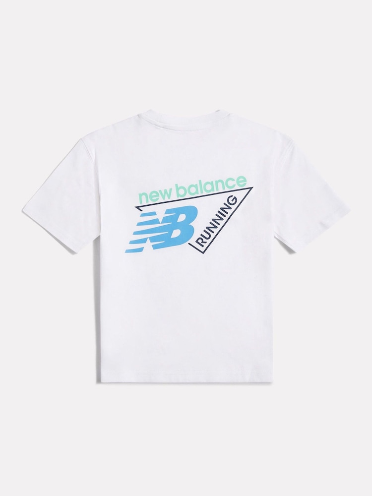 New Balance White Athletics Running Graphic T-Shirt - Image 2 of 4 New Balance White Athletics Running Graphic T-Shirt - Image 2 of 4