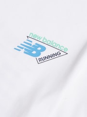 New Balance White Athletics Running Graphic T-Shirt - Image 4 of 4