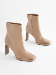 Kamelbraun - Forever Comfort® Stiefeletten mit eckiger Zehenpartie und Absatz - Bild 5 von 9