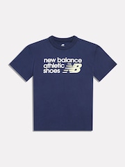 New Balance Blue Athletics Premium Logo T-Shirt - Image 1 of 3