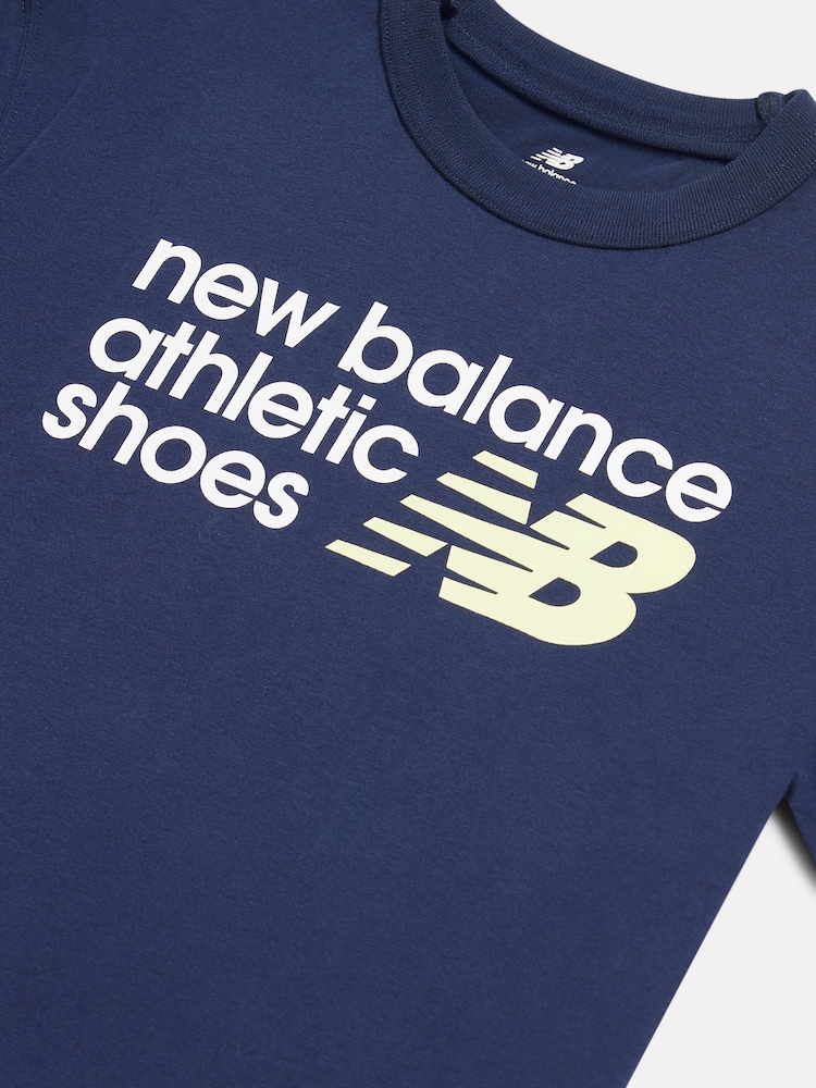 New Balance Blue Athletics Premium Logo T-Shirt - Image 3 of 3