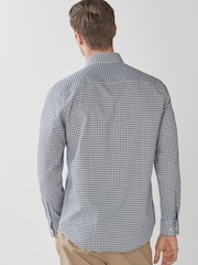 Navy Blue/White Gingham Easy Iron Button Down Oxford Shirt - Image 2 of 8